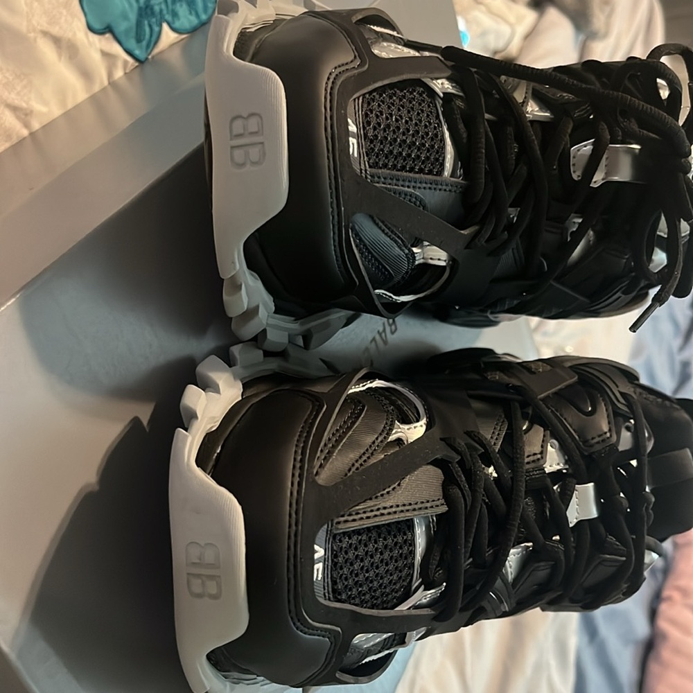 Men Balenciaga Track Sneaker Black/Silver Size 45 Brand New - Picture 3 of 4
